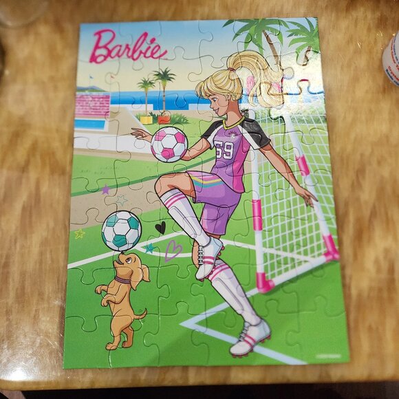 Barbie Soccer Puzzle 48 Pcs Dana Wares 2020 Complete Girl Dog Sports Theme - Picture 4 of 9